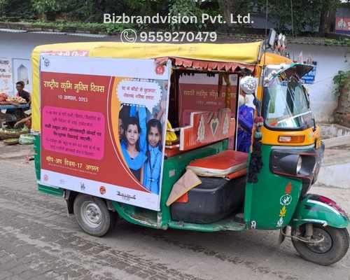 Autorickshaw full body branding by Bizbrandvision Pvt. Ltd. for high-impact mobile advertising