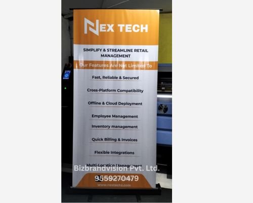 Banner and standee printing with pan India delivery services by Bizbrandvision Pvt. Ltd.