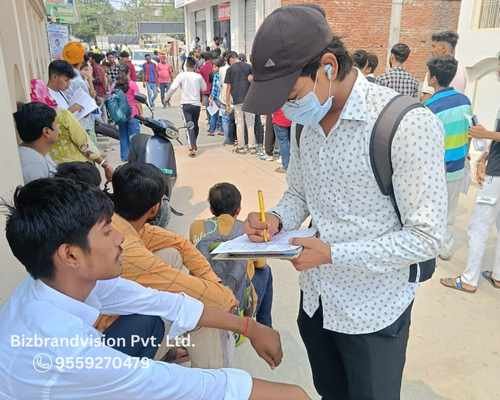 Leaflet distribution with data collection services by Bizbrandvision Pvt. Ltd. in India