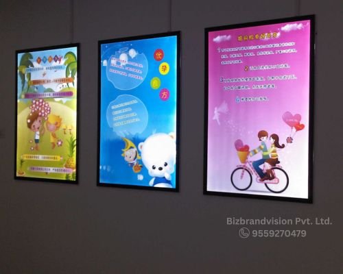 LED clip-on frame board manufacturer and provider in India – Bizbrandvision Pvt. Ltd. offers premium signage solutions
