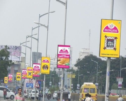 Pole kiosk advertising services across India by Bizbrandvision Pvt. Ltd. for impactful outdoor promotion